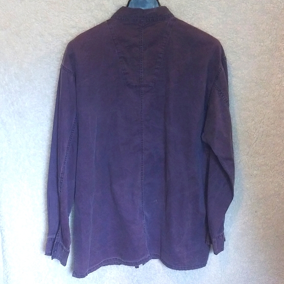 Vintage levis purple jean button up long sleeve shirt size xl - Picture 2 of 2